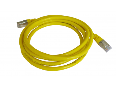  Patch cord | Patch Kabelis | Patch cable | 2m | CAT6 | FTP | STP | 100cm | ElectroBase ® | Dzeltens