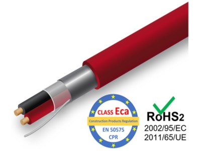 ProBase™ Kabelis ugunsdrošibas sistemam PRO BASE - 1x2x2.50, LSZH, ar ekranu sarkans, 100m