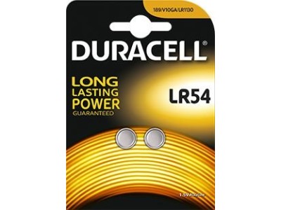 Duracell G10 baterijas 1.5V Duracell Alkaline LR54/189 iepakojumā 2 gb.