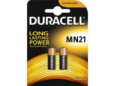 Duracell 23A baterijas 12V Duracell Alkaline MN21 iepakojumā 2 gb.