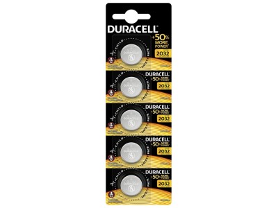 Duracell CR2032 baterijas 3V Duracell litija DL2032 HSDC iepakojumā 5 gb.