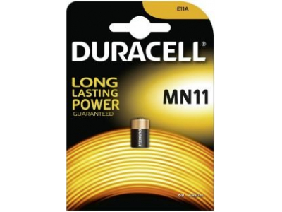 Duracell 11A baterijas 6V Duracell Alkaline MN11/E11A iepakojumā 1 gb.