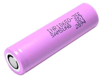 SAMSUNG litija akumulators INR18650-35E 3.6/3.7V Samsung 3500 mAh iepakojumā 1 gb.