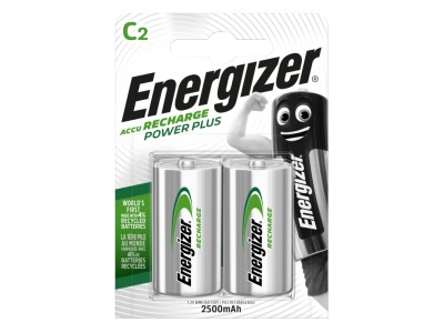 Energizer ® R14/C akumulatori 1.2V Energizer Recharge Ni-MH HR14 2500 mAh iepakojumā 2 gb.