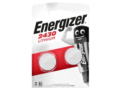 Energizer ® CR2430 baterijas 3V Energizer litija 2430 iepakojumā 2 gb.
