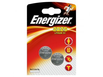 Energizer ® CR2025 baterijas 3V Energizer litija 2025 iepakojumā 2 gb.