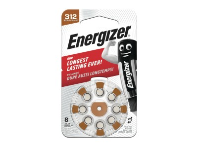Energizer ® Izmērs 312 baterijas 1.45V Energizer Zn-Air PR41 iepakojumā 8 gb.