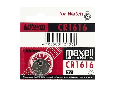 Maxell CR1616 baterijas 3V Maxell litija CR1616 iepakojumā 1 gb.