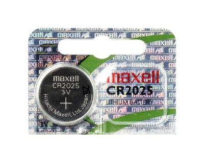 Maxell CR2025 baterijas 3V Maxell litija CR2025 iepakojumā 1 gb.