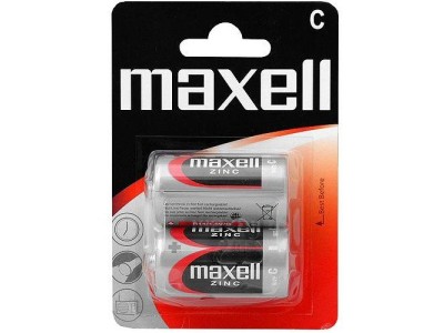 Maxell LR14/C baterijas 1.5V Maxell Zinc-carbon SUM-2 2B iepakojumā 2 gb.