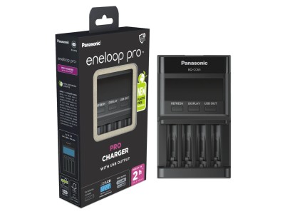 Panasonic Panasonic BQ-CC65 viedais lādētājs Ni-MH (AA, AAA), LCD displejs, atjaunošana, USB izeja