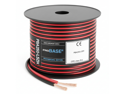 ElectroBase ® Profesionāls akustiskas (speaker) vads kabelis, bezskābekļa varš, Sarkans+Melns, LSZH, 2x4.00 mm2