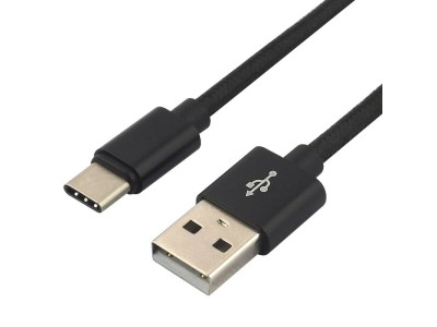 everActive™ USB-C 3.0 male / USB A male 1.0m everActive CBB-1CB 3.0A melns iepakojumā 1 gb.