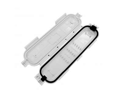 ElectroBase ® Mini izmēra Optisko kabeļu uzmava (mufta) 4 optiskām škiedrām, 160x45x14mm