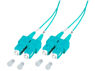 ElectroBase ® SC/UPC-SC/UPC MM, Multimode OM3, 50/125, duplex, LSZH Aqua, 2m
