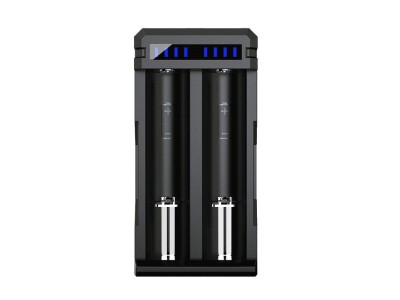 XTAR ® SC2 ātrais lādētājs Li-ion (18650, 21700, 26650, 20700, 18700, 14500, 16340, 18350, 18500, 10440)