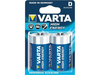VARTA ® LR20/D baterijas Varta Energy Alkaline MN1300/4920 iepakojumā 2 gb.