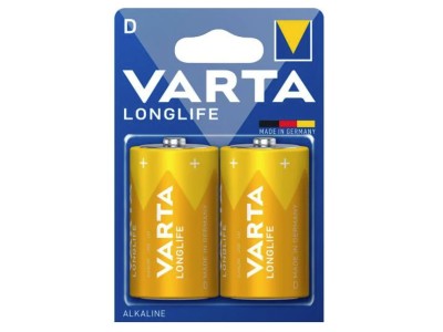 VARTA ® LR20/D baterijas Varta Longlife Alkaline MN1300/4120 iepakojumā 2 gb.