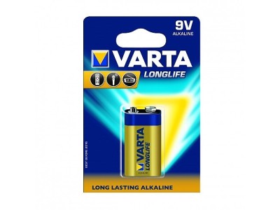 VARTA ® 6LR61/9V baterijas Varta Longlife Alkaline MN1604/4122 iepakojumā 1 gb.