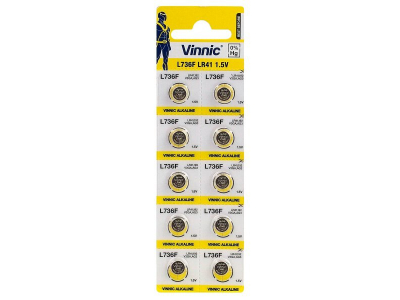 Vinnic G3 baterijas Vinnic Alkaline LR736/L736/192 iepakojumā 10 gb.