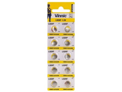 Vinnic G7 baterijas Vinnic Alkaline LR926/SR926/399 iepakojumā 10 gb.
