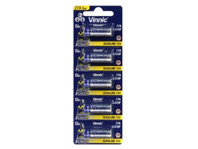 Vinnic 27A baterijas Vinnic Alkaline L828 / MN27 iepakojumā 5 gb.