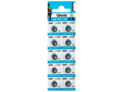 Vinnic 395 baterijas Vinnic sudraba-oksīda SR927 iepakojumā 10 gb.