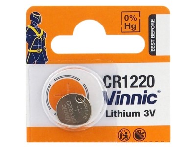 Vinnic CR1220 baterijas Vinnic litija - iepakojumā 1 gb.