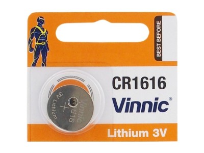 Vinnic CR1616 baterijas Vinnic litija - iepakojumā 1 gb.