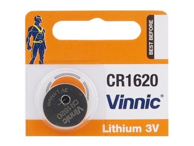 Vinnic CR1620 baterijas Vinnic litija - iepakojumā 1 gb.