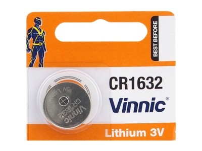 Vinnic CR1632 baterijas Vinnic litija - iepakojumā 1 gb.