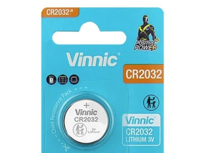 Vinnic CR 2032 baterija Litija Vinnic - iepakojumā 1 gb.