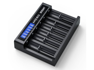 XTAR ® MC6C lādētājs Li-ion (18650, 21700, 26650, 20700, 14500, 16340, 18350, 18500, 10440)
