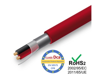 ProBase™ Kabelis ugunsdrošības sistēmām PRO BASE - 1x2x0.8, sarkans,100m, CPR class - Dca