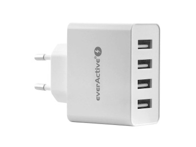 everActive™ Rozetes lādētājs - barošans bloks USB 5V max 5A everActive SC-400 iepakojumā 1 gb.