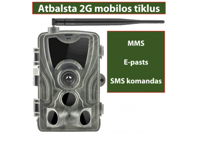 ElectroBase ® Meža Mednieku kamera, atbalsta 2G mobilos tīklus, Foto 20MP, Video 1080P, 120° kustības detekcija