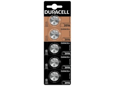 Duracell CR2016 baterijas 3V Duracell litija DL2016 iepakojumā 5 gb.