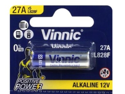 Vinnic 27A baterija Vinnic Alkaline L828 / MN27 iepakojumā 1 gb.