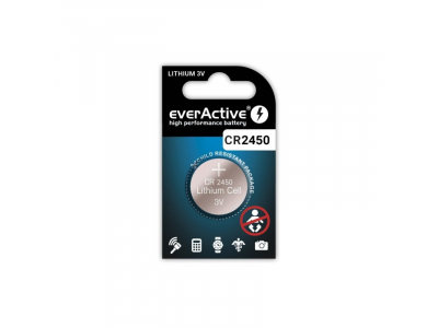 everActive™ CR2450 baterijas 3V evarActive litija CR2450 iepakojumā 1 gb.