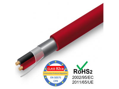 ProBase™ Kabelis ugunsdrošības sistēmām PRO BASE - 1x2x1.50, sarkans,100m , CPR class-  B2ca