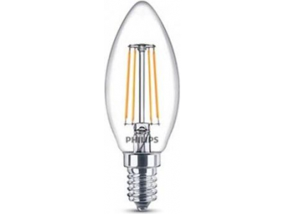  Philips LED spuldze 4W (40W) E14 470Lm WW B35 CL ND CLA Sveces tipa
