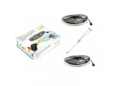  10 Metri krāsainas RGB 150LEDs 12V LED Lentas komplekts ar pulti, vadības bloku un Y tipa sadalītāju