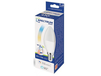  Spectrum LED Spuldze, E14, WIFI 2.4GHZ, 5W, 410LM, Dimmējama, 2700K-6900K, 220-240V