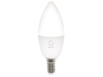  DELTACO LED Spuldze, E14, WIFI 2.4GHZ, 5W, 470LM, Dimmējama, 2700K-6500K, 220-240V