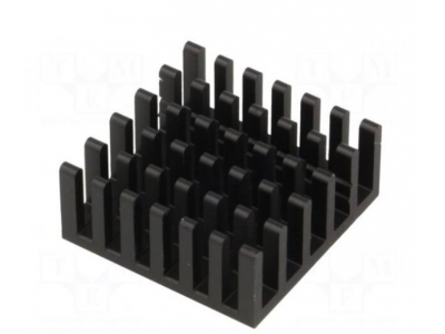  Radiators: ekstrudēts | melns | L: 23 mm | W: 23 mm | H: 10 mm | alumīnija