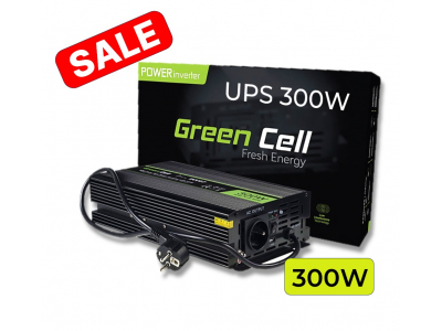Green Cell ® Invertors / UPS 12V uz 230V ar tīru sīnusu, 300W / 600W – piemērots apkures sūkņiem