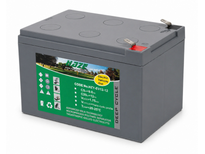 HAZE Želejas DEEP CYCLE (GEL) akumulators 12V 12Ah (12.3Ah) | 152x99x96mm | 3.7kg | Haze HZY-EV12-12