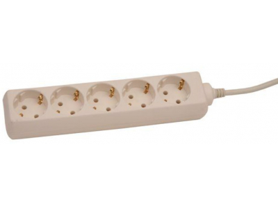 ElectroBase ® Pagarinātājs 3.0m 5rozetes 3G1,0 balts 115003