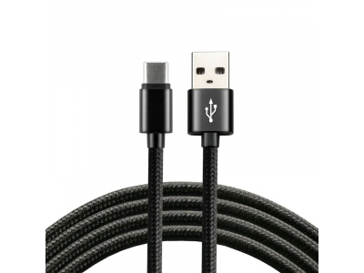 everActive™ USB-C 3.0 male / USB A male 1.2m everActive CBB-1.2CB 3.0A melns iepakojumā 1 gb.