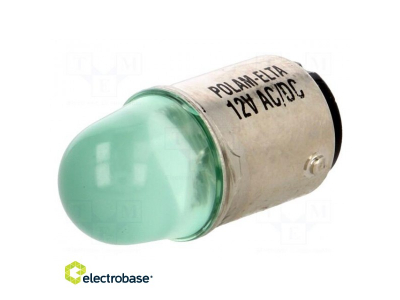  LED lampiņa zaļa | BA15D | 230VAC